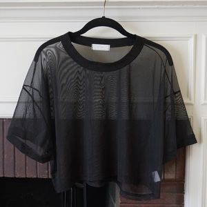 oak + fort black mesh top